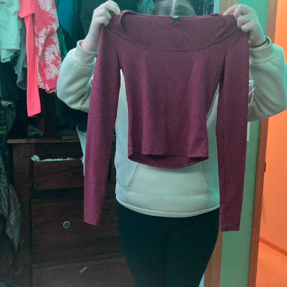 Zobha Burgundy Long Sleeve Tee